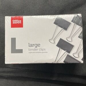 (2) Large binder clips from Office Depot. Sleek black design.